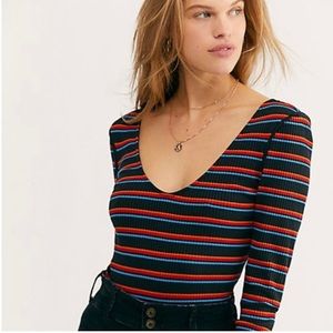 Free People Right On Time Ribbed Long Sleeve Henley